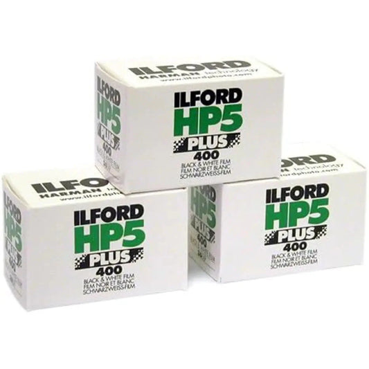 Ilford HP-5 Plus 400 35mm Black and White Professional Film ISO 400 24 Exposures 3-Pack Anti Spier