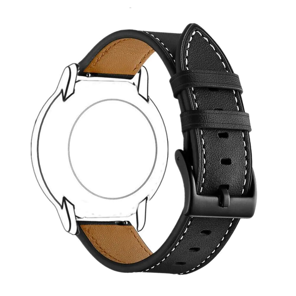 18mm 20mm 22mm Classic Genuine Leather Watch Band Strap Quick Release Wristband - Anti Spier 