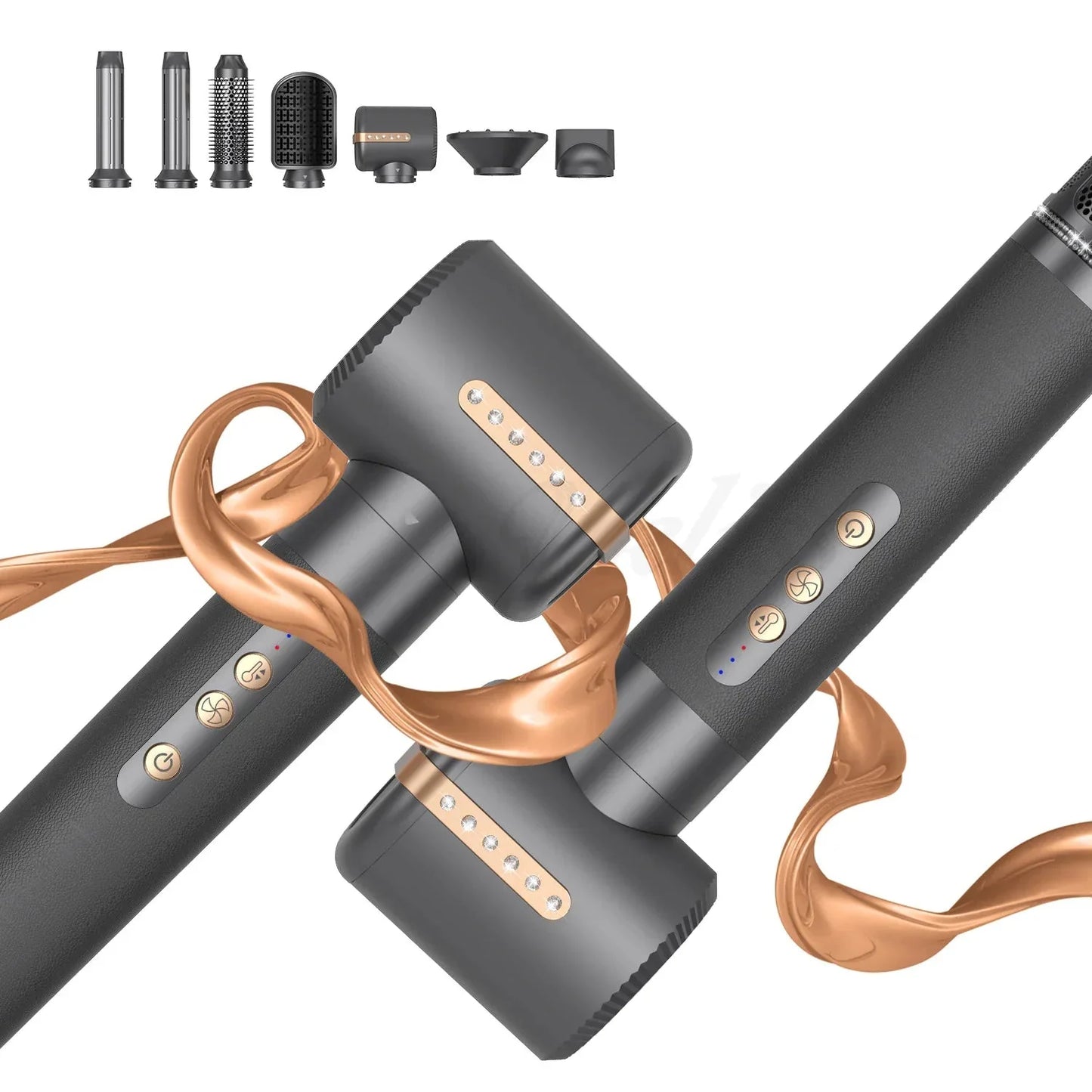 7-in-1 Hot Air Hair Styling Comb Anti Spier