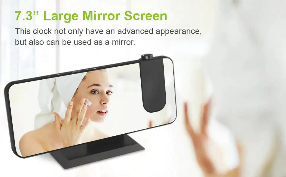 LED Projection Digital Alarm Clock Phone Charger Anti Spier