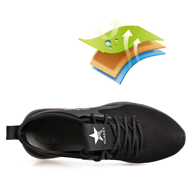 Men Work Safety Shoes Steel Toe Cap Anti Spier