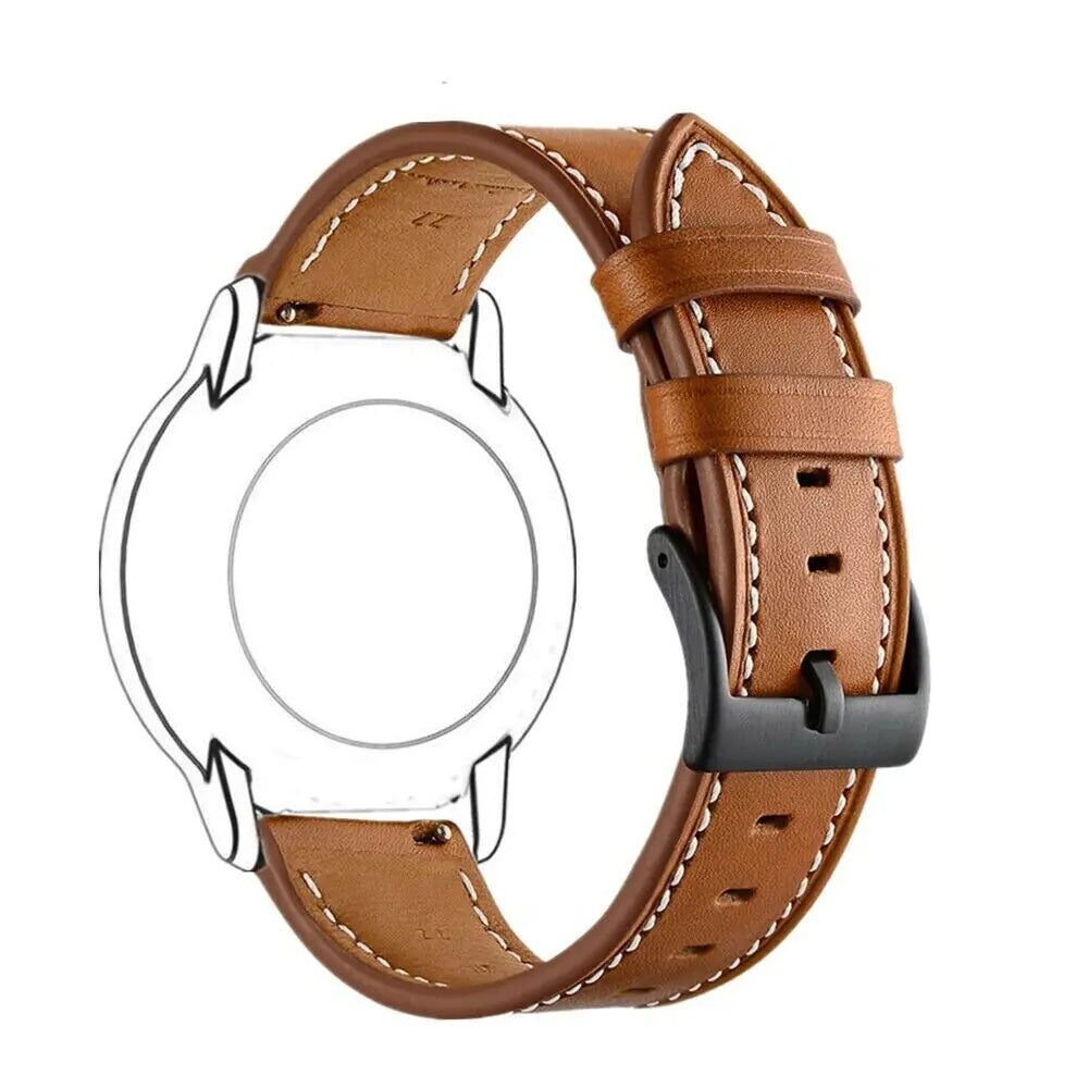 18mm 20mm 22mm Classic Genuine Leather Watch Band Strap Quick Release Wristband - Anti Spier 