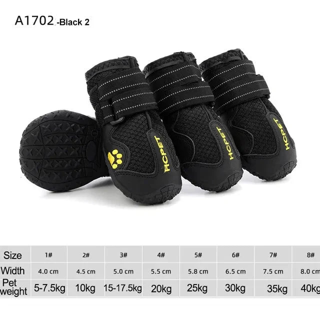 Waterproof Reflective Dog Boots Anti Spier