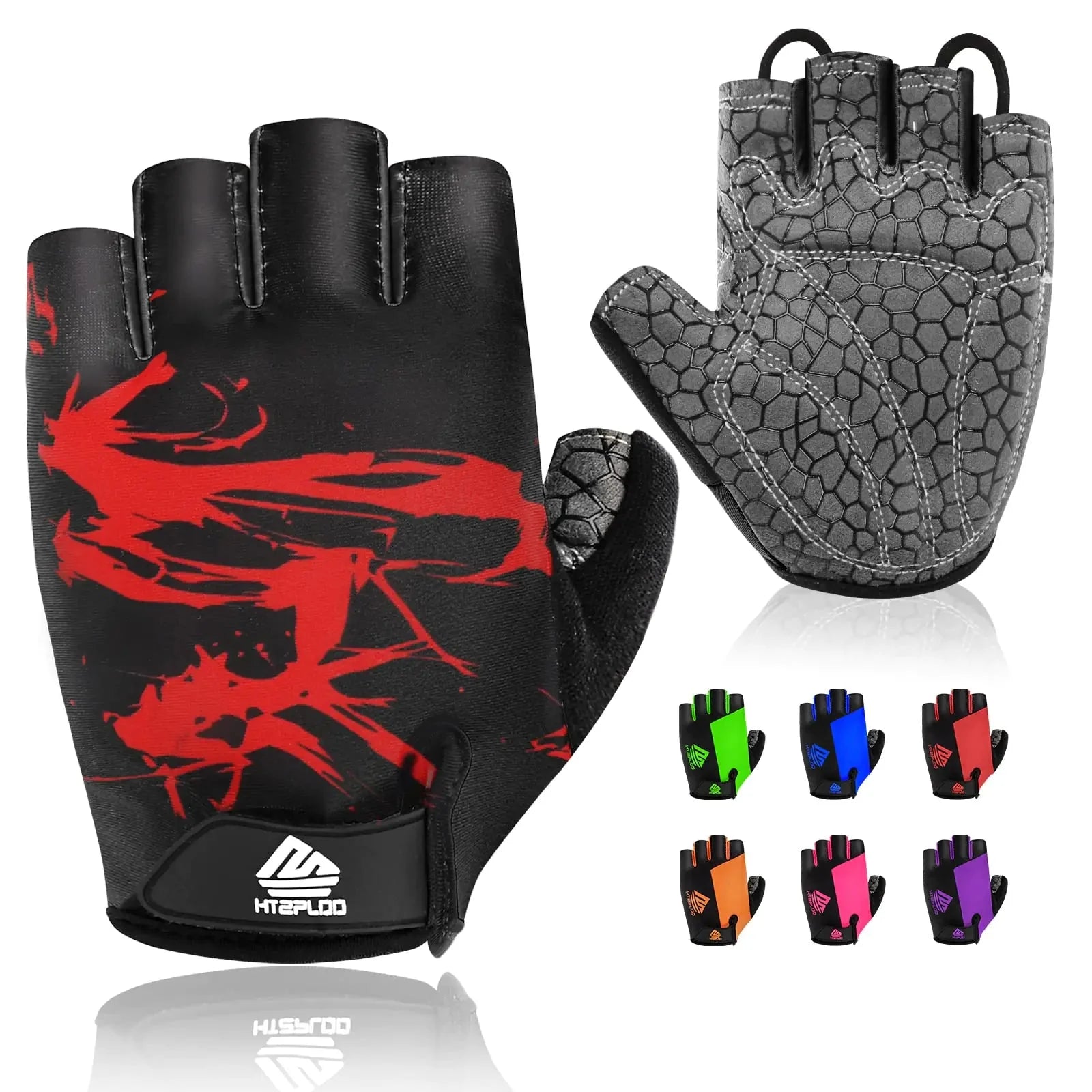 Bike Gloves Cycling Gloves Biking Gloves Bicycle Gloves for Men Women with Anti-Slip Shock-Absorbing Pad,Light Weight Half Finger Gloves for Cycling Workout Training Outdoor Black&gray X-Large Anti Spier