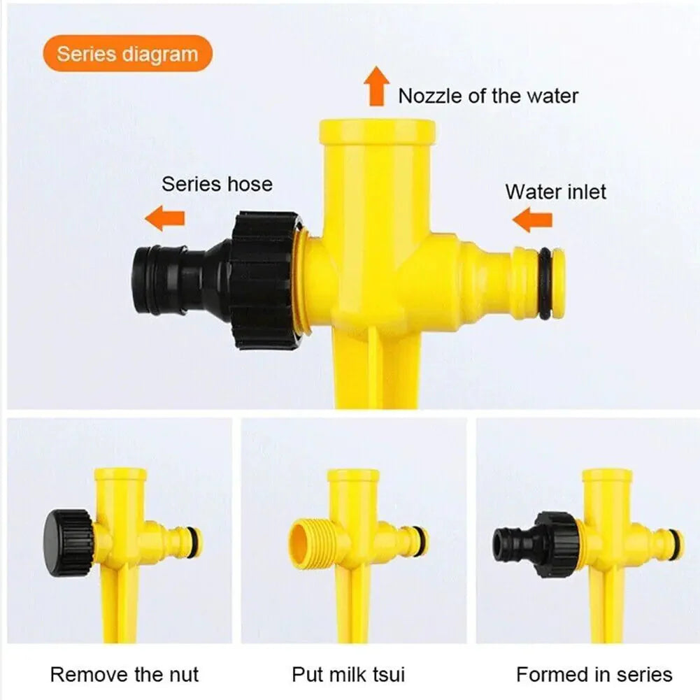 360° Rotation Auto Irrigation System Garden Lawn Sprinkler Patio Save Water USA Anti Spier