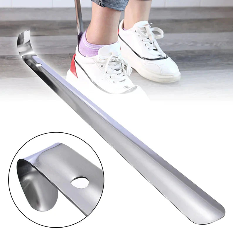 22in Extra Long Handle Shoe Horn Stainless Steel Metal Shoes Remover Shoehorn US Anti Spier
