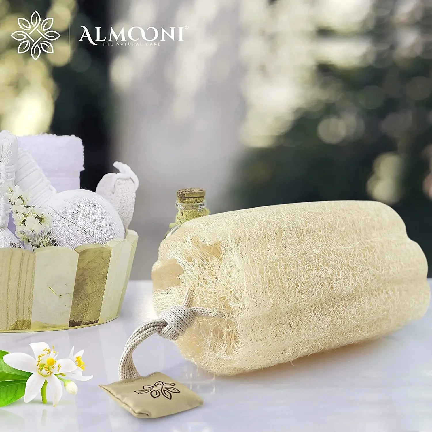 Almooni Egyptian Loofah Exfoliating Body Scrubber, Natural Real Egyptian Shower Loofah Sponge Body Scrubber for Women and Men, for Body and Face That Will Get You Clean - 2 Count (1 Pack) 2 Count (Pack of 1) Anti Spier