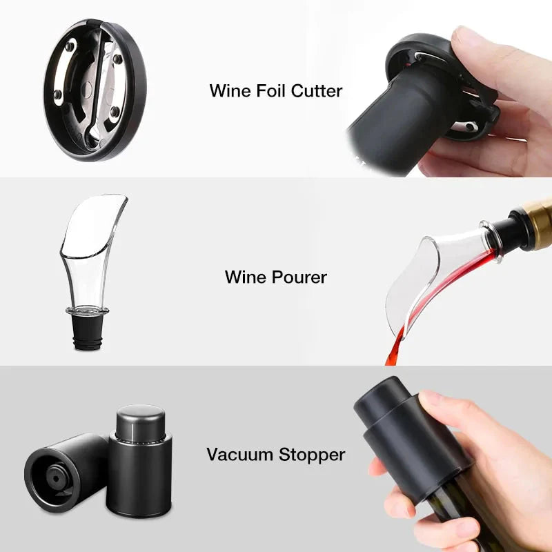 Electric Wine Opener Foil Cutter Jar Opener Kitchen Gadget Anti Spier
