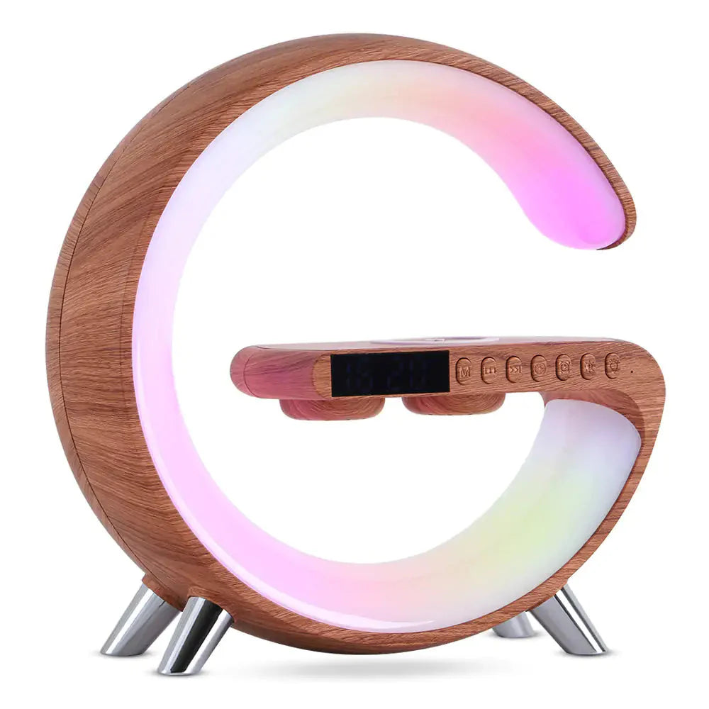 New Intelligent G Shaped LED Lamp Bluetooth Speake Wireless Charger Atmosphere Lamp App Control For Bedroom Home Decor Anti Spier