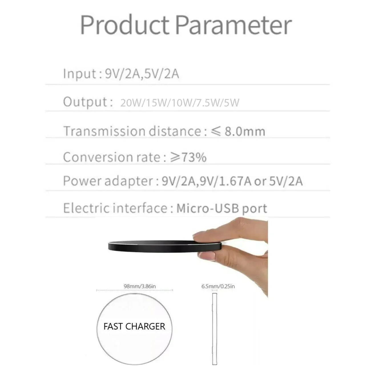 20W Wireless Charger Fast Charge Pad For Samsung iPhone XS Max X XR 12 13 Pro Anti Spier