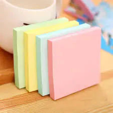 100 Ct. 3x3 Pastel Stick On Notes (4/Pack) – Sticky Notes Anti Spier
