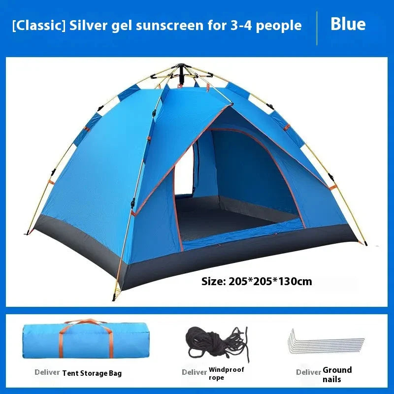 3-4 Double Automatic Camping Tent Anti Spier