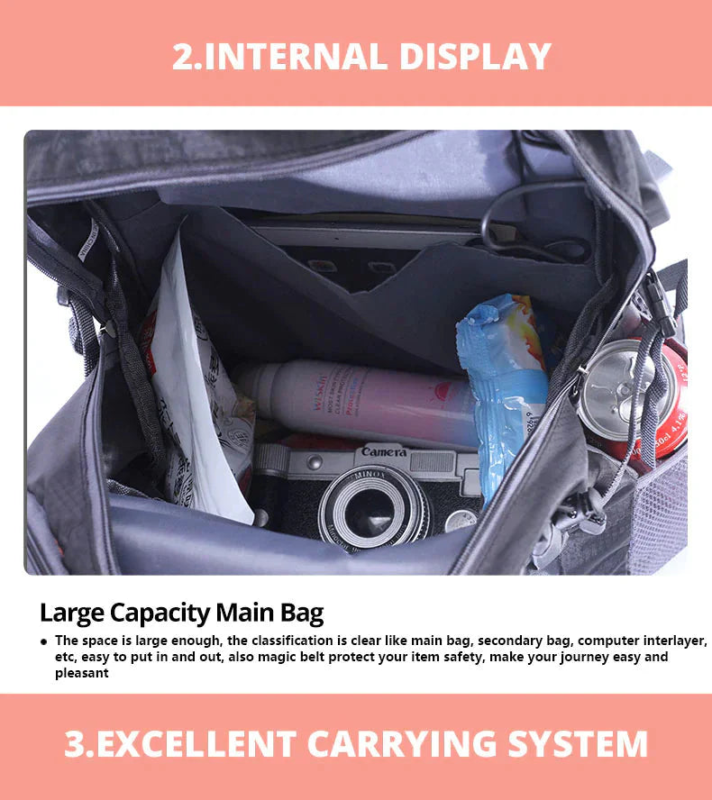 40L Men Women Travel Backpack Rucksack Camping Laptop Hiking School Book Bag USA Anti Spier