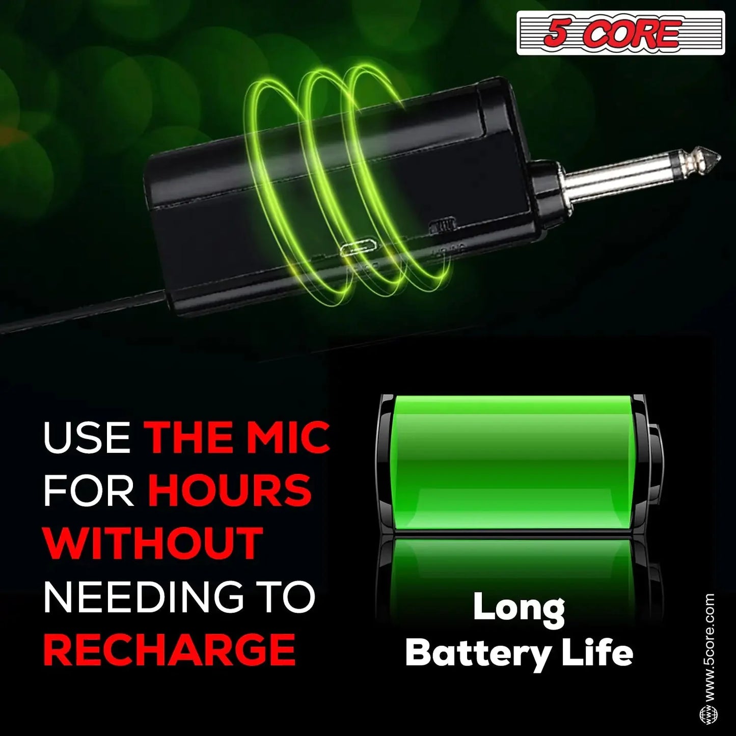 5Core Wireless Microphones VHF Microfonos Inalambricos Professional Handheld Cordless Mic Anti Spier