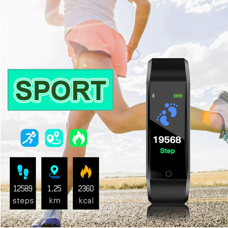 Fitness Smart Watch Activity Tracker Heart Rate For Women Men Oxygen BP Monitor - Anti Spier 