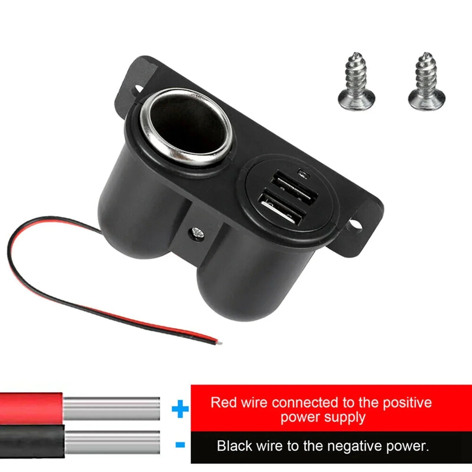 Car Cigarette Lighter Socket Splitter Dual USB Charger Power Adapter Outlet 12V Anti Spier