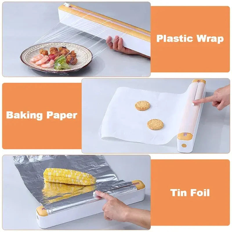 Food Film Dispenser with Magnetic Wrap Anti Spier