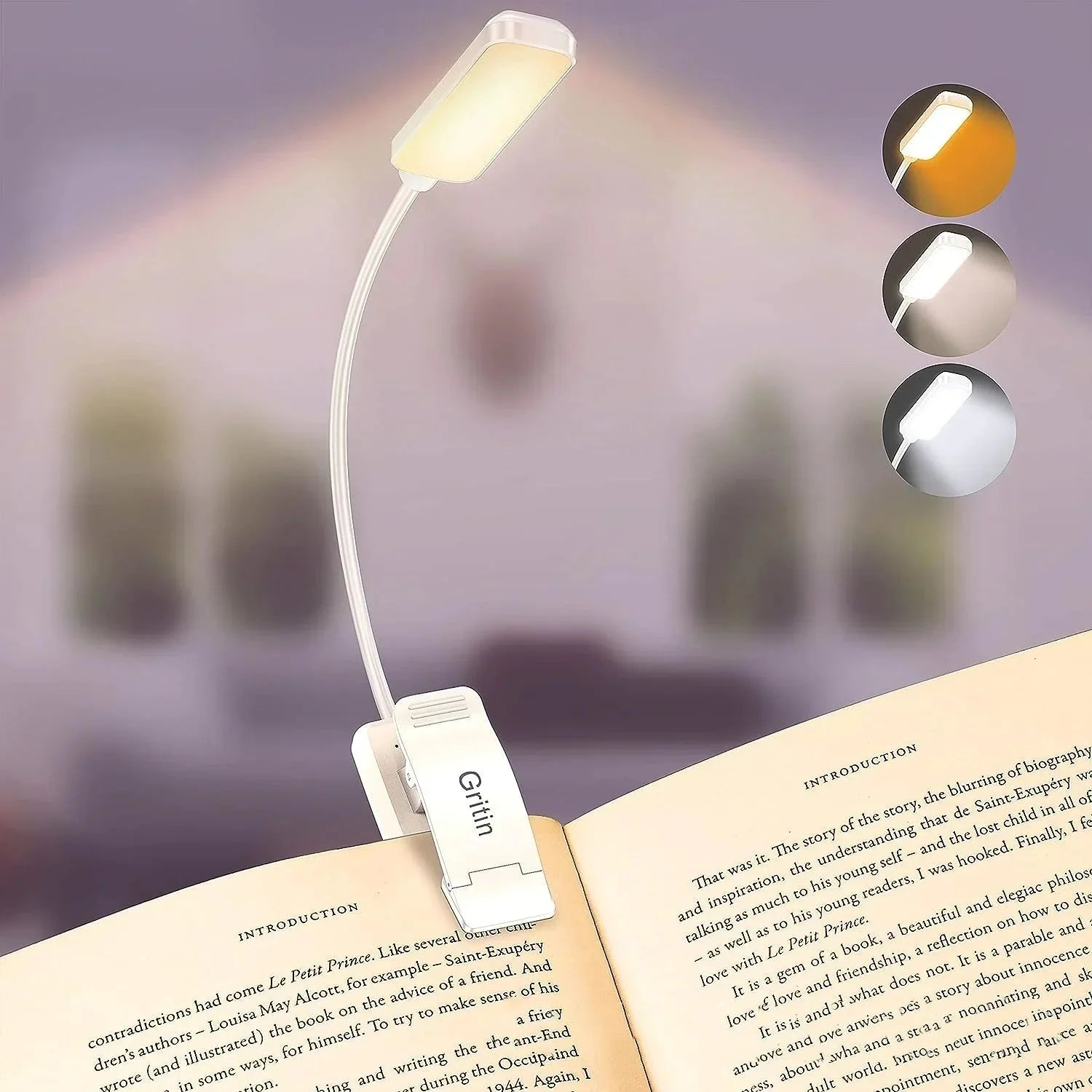 Minimalist LED Rechargeable Book Light Anti Spier