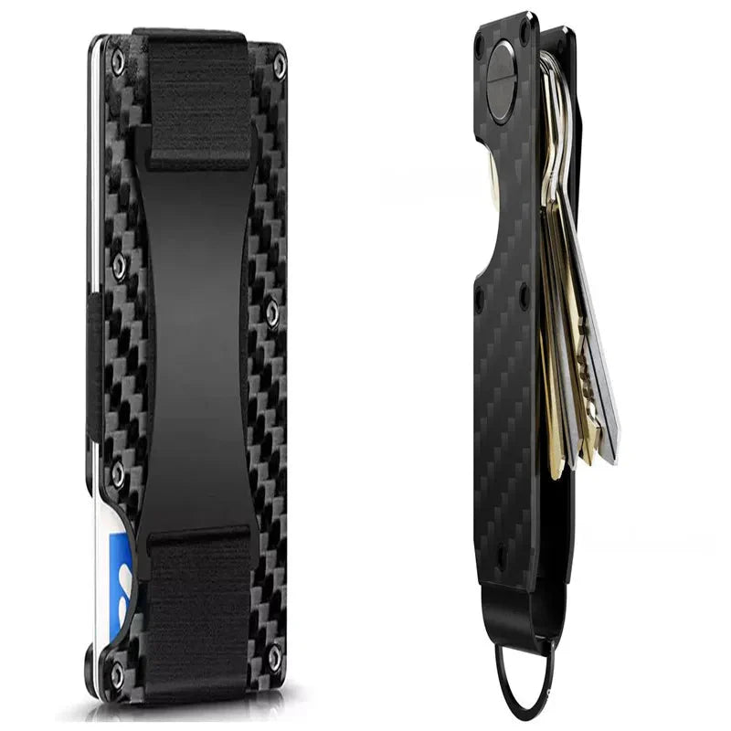 New Metal Card Bag Carbon Fiber Wallet Wallet RFID Anti-theft Swiping Blocking Technology Anti Spier
