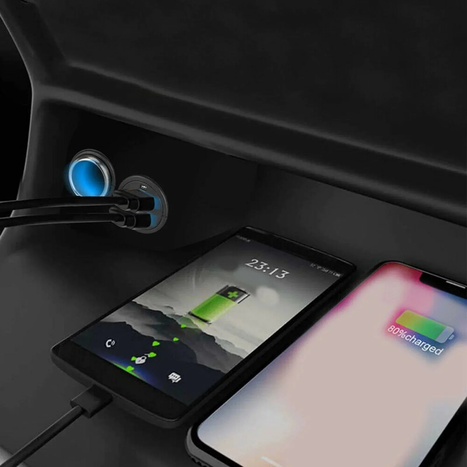 Car Cigarette Lighter Socket Splitter Dual USB Charger Power Adapter Outlet 12V Anti Spier