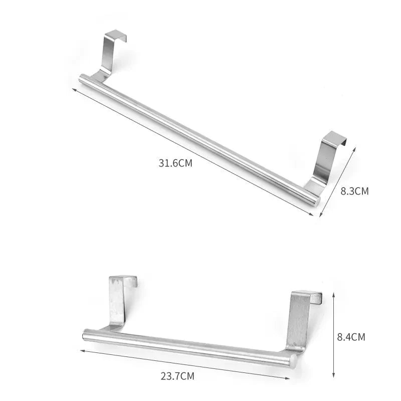 Stainless Steel Single Rod Towel Rack for Cabinet Doors Anti Spier