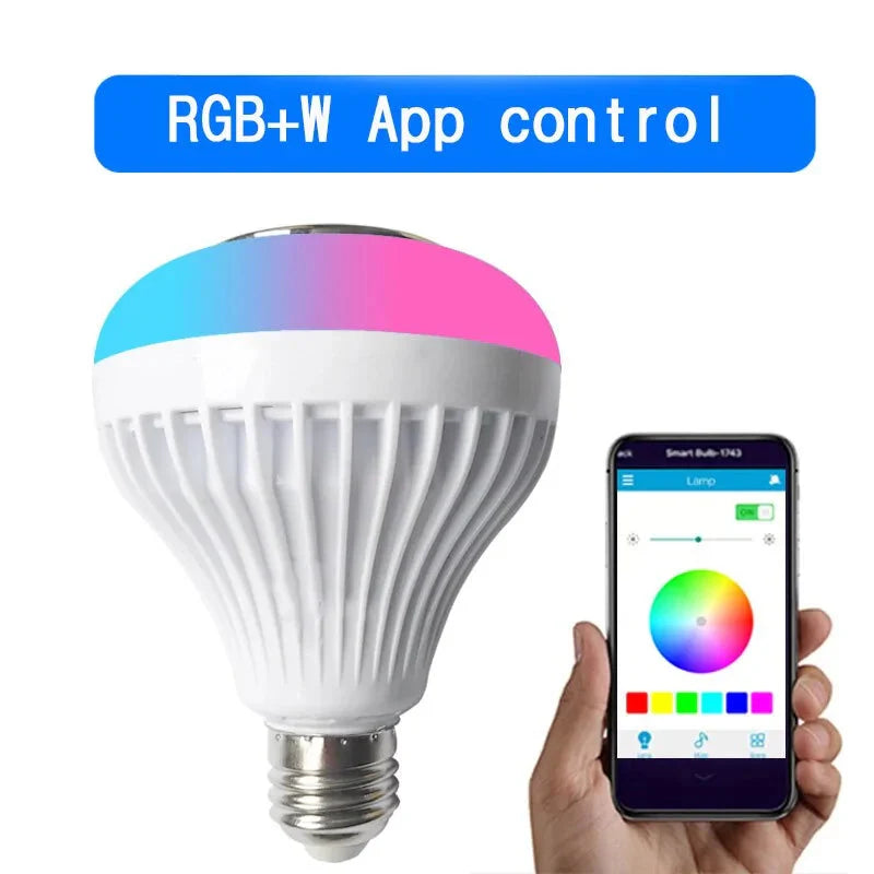 LED Bulb RGB Light Wireless Bluetooth Audio Speaker Anti Spier
