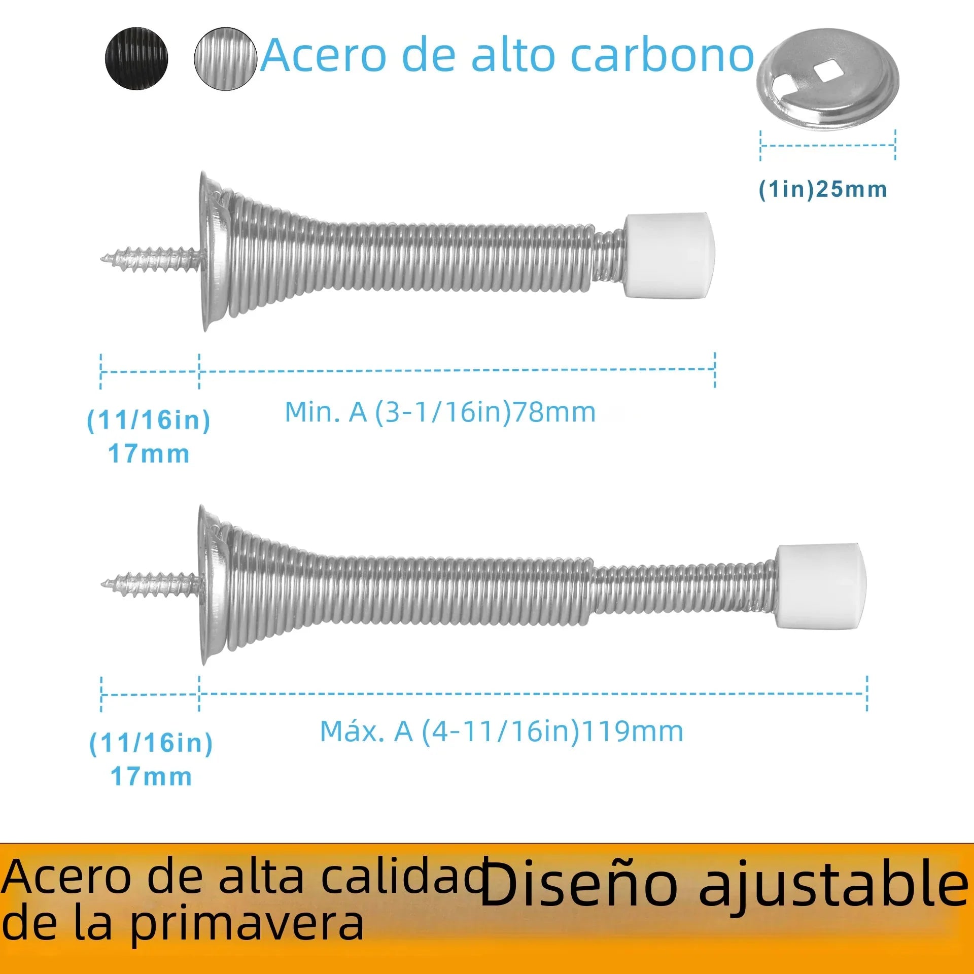 American Spring Door Stop for Kids with Rubber Head Anti Spier