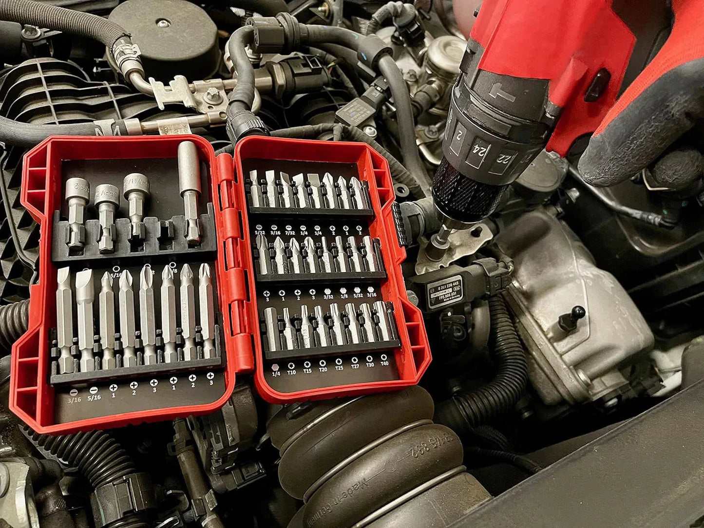 37 Piece Impact Screwdriver Bit Set Nut Driver Torx Phillips Tool Magnetic Drill Anti Spier