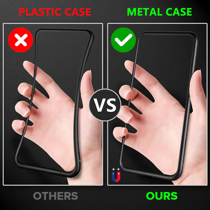 Glass Privacy Metal Phone Case iphone Anti Spier