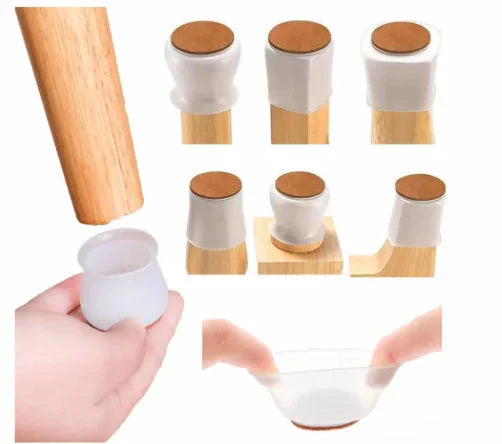 16pcs Silicone Furniture Leg Protectors: Floor Protection & Anti-slip Pads Anti Spier