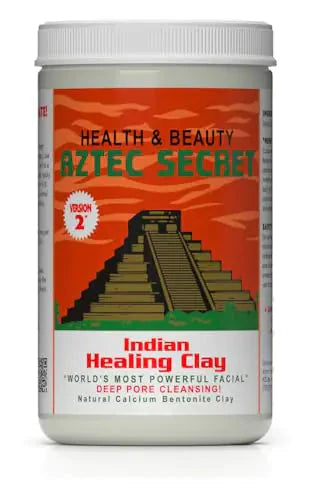 Aztec Secret – Indian Healing Clay 2 lb – Deep Pore Cleansing Facial & Body Mask – The Original 100% Natural Calcium Bentonite Clay – New Version 2 Anti Spier