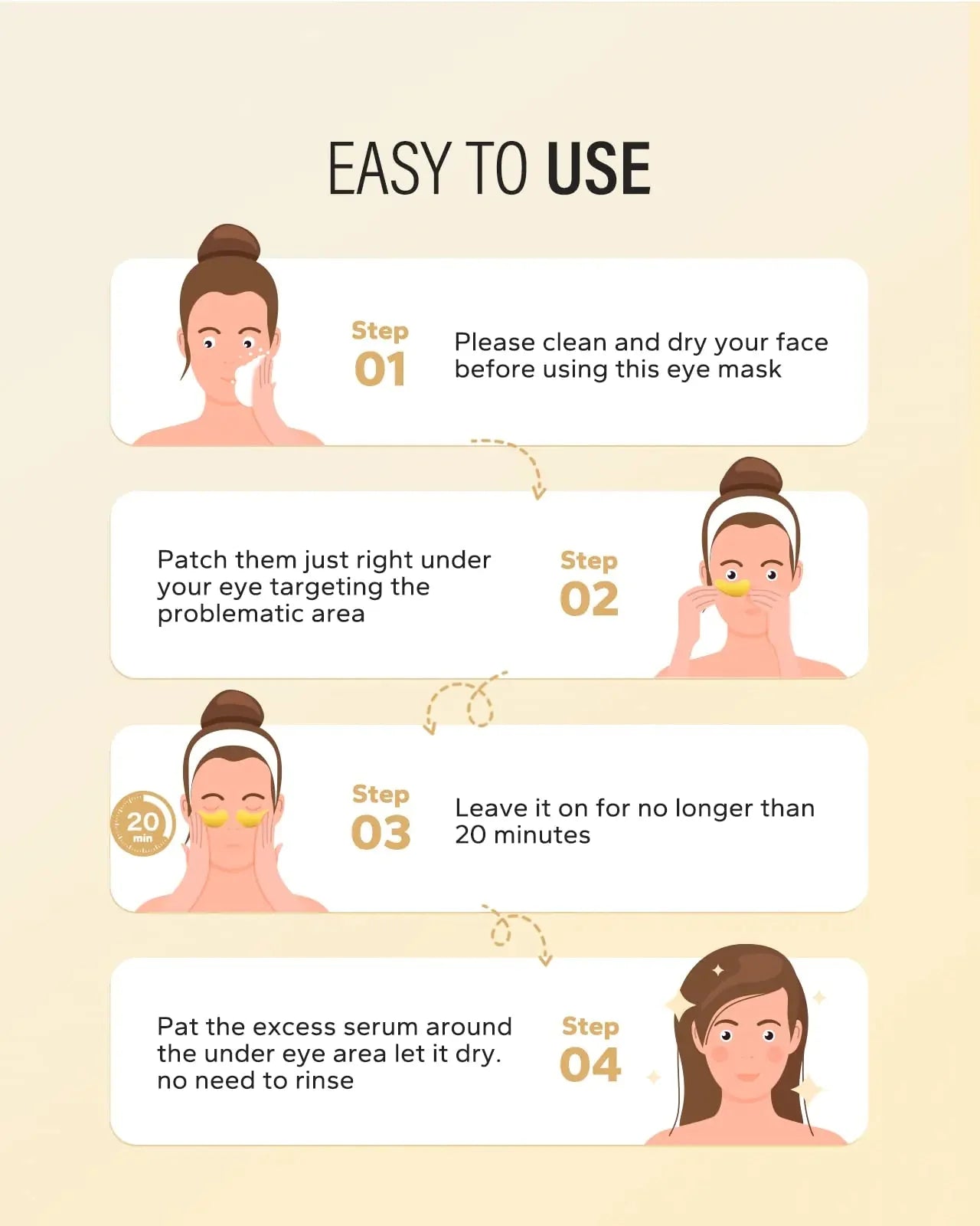 24k Gold Under Eye Patches (50 Pairs), eye mask, Collagen Skin Care Products, Eye Patches for Puffy Eyes, eye masks for dark circles and puffiness 1 Count (Pack of 50) Anti Spier