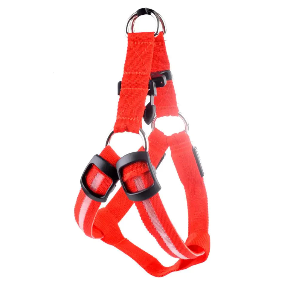 Nylon Pet Safety LED Harness Anti Spier