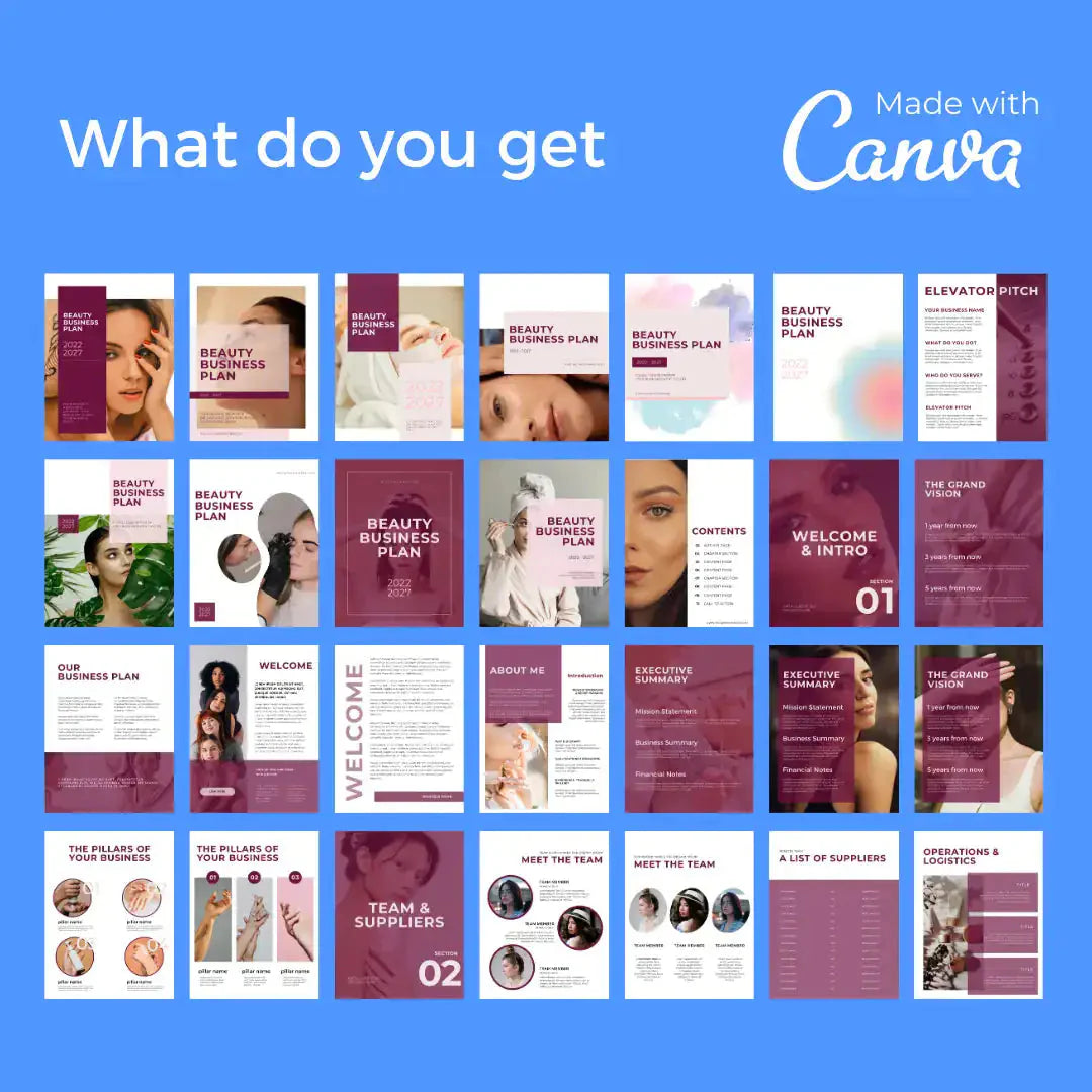 Downloadable Beauty Business Plan 100 Template Anti Spier