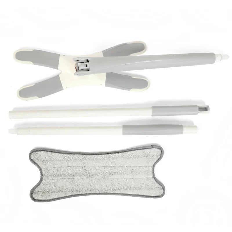 X-Type Floor Mop With 3 Pieces Reusable Microfiber Anti Spier