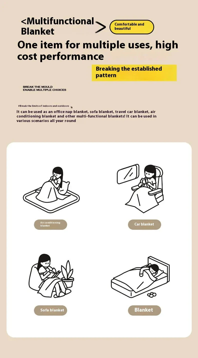 Faux Rabbit Fur Velvet Blanket Anti Spier