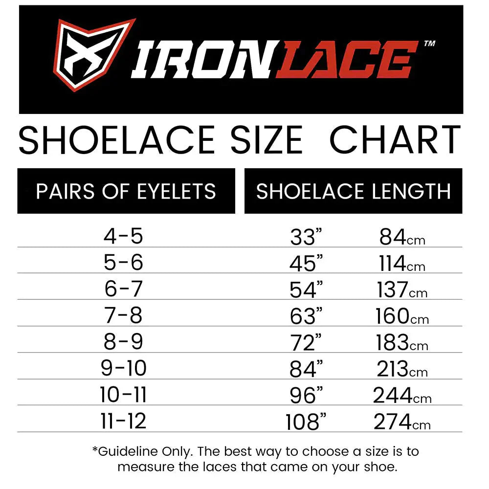 IRONLACE Unbreakable Round Bootlaces - Indestructible, Waterproof & Fire Resistant Boot & Shoe Laces 96-Inch Black Anti Spier