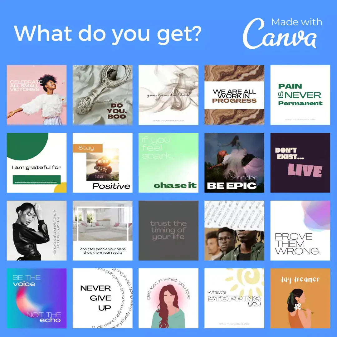 Downloadable Instagram Content Quote 100 Template Anti Spier