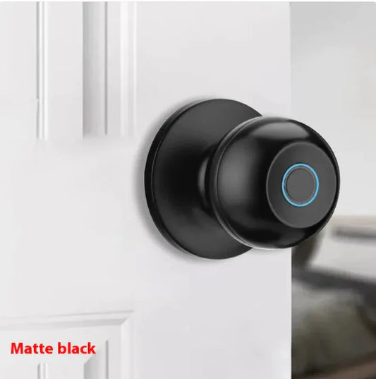 Smart Round Door Lock Ball Lock Household Smart Lock One Hold Open Fingerprint Lock Anti Spier