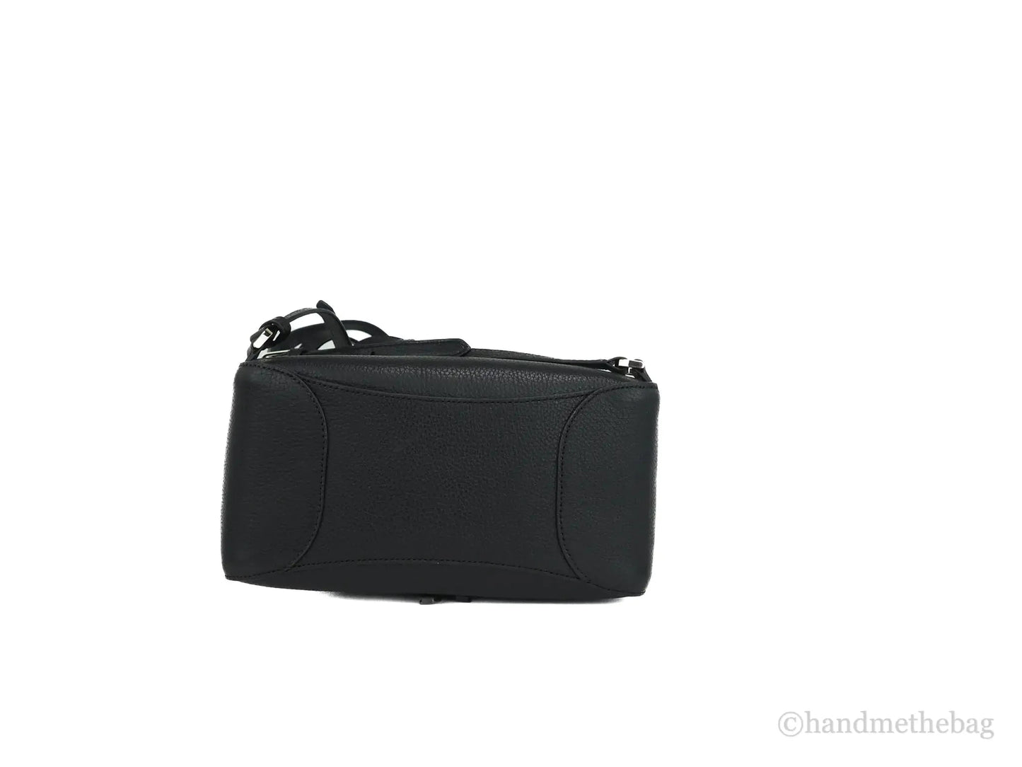 Kate Spade Leila Black Pebbled Leather Medium Flap Shoulder Backpack Book Bag Anti Spier