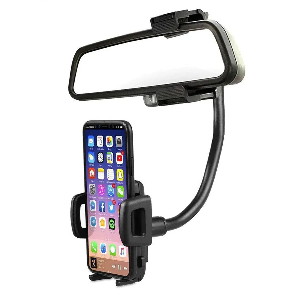 Universal 360° Car Rearview Mirror Mount Stand Holder Cradle For Cell Phone GPS Anti Spier