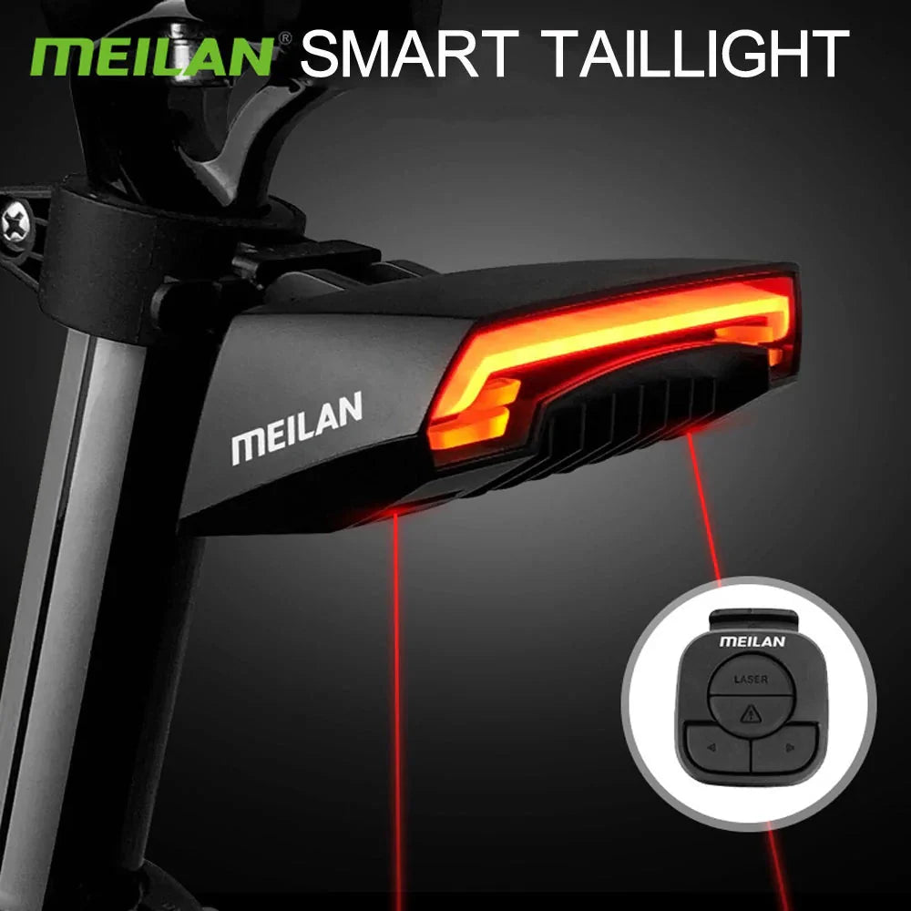 Smart Auto Brake Sensing Light Bicycle Wireless Turn Light Anti Spier