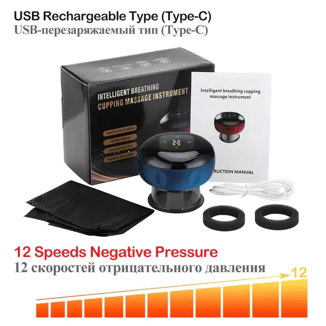 Electric Cupping Massage Magnet Tool Anti Spier