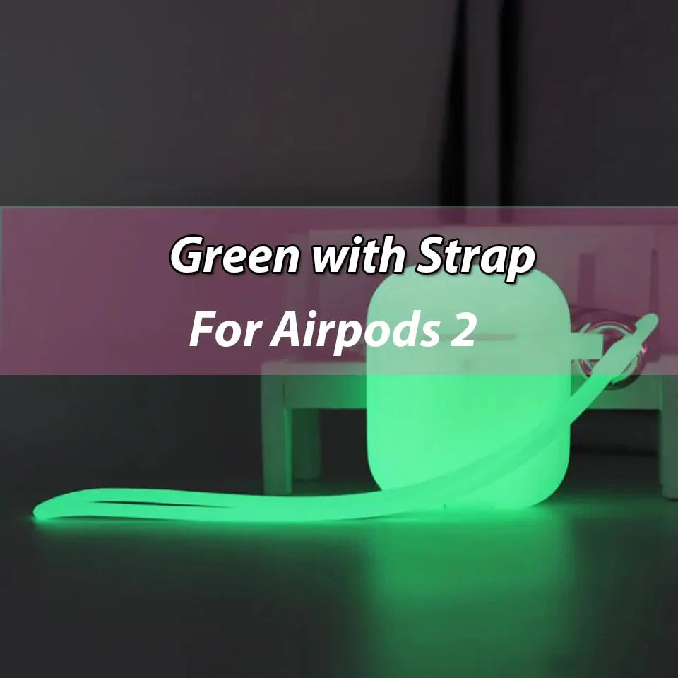 Glow-in-the-Dark Silicone Case for Apple AirPods Pro: Shockproof Protection Anti Spier