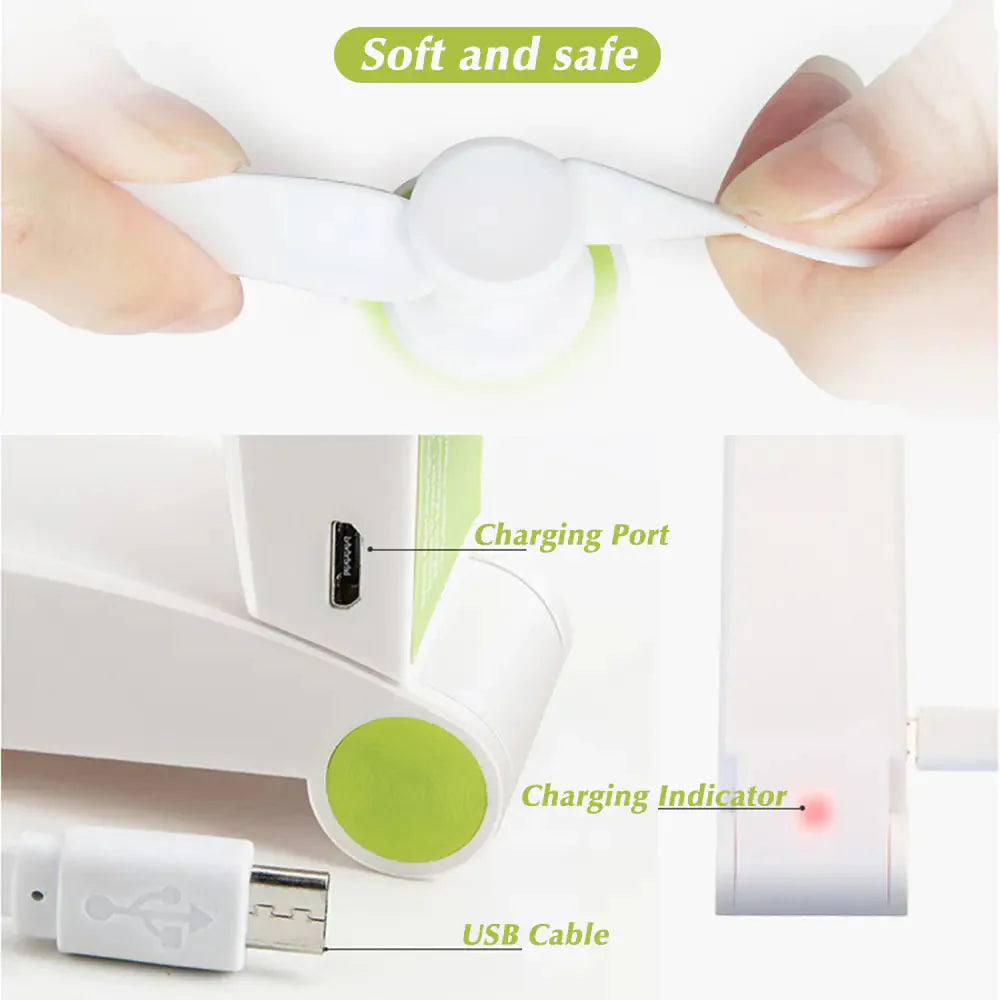 USB Rechargeable Mini Handheld Pocket Fan Anti Spier