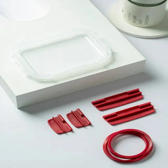 5 Pack Stackable Food Storage Containers Airtight & Leakproof Set Snap Lock Lids Anti Spier