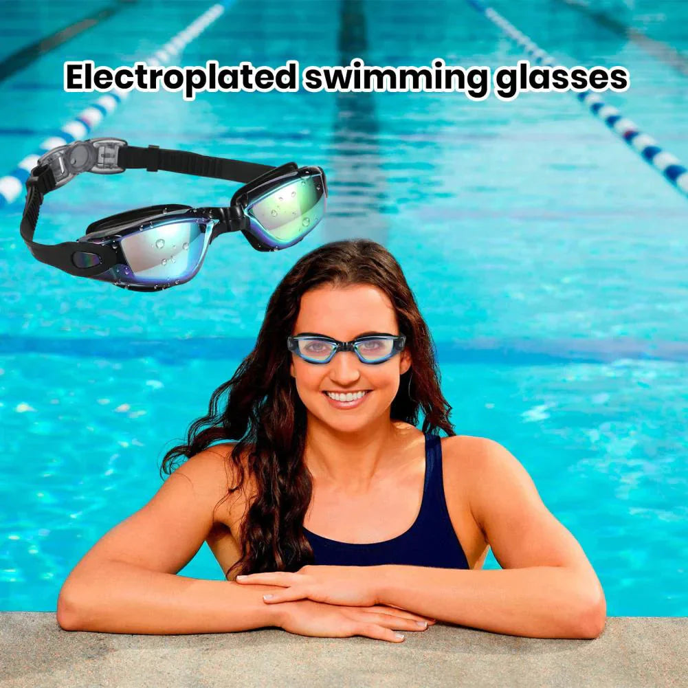 Clear Comfortable Swimming Goggles UV- Anti-Fog Swim Glasses Mirror Adult & Kids Anti Spier