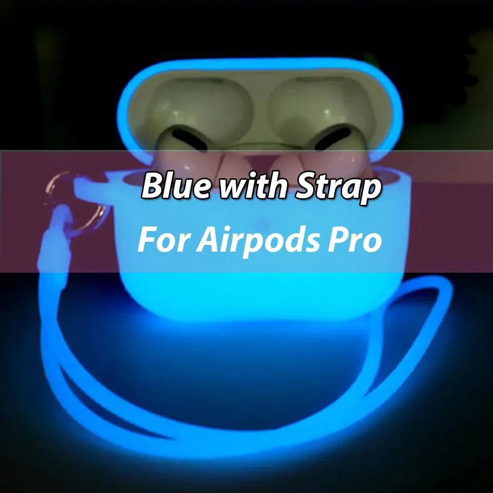 Glow-in-the-Dark Silicone Case for Apple AirPods Pro: Shockproof Protection Anti Spier