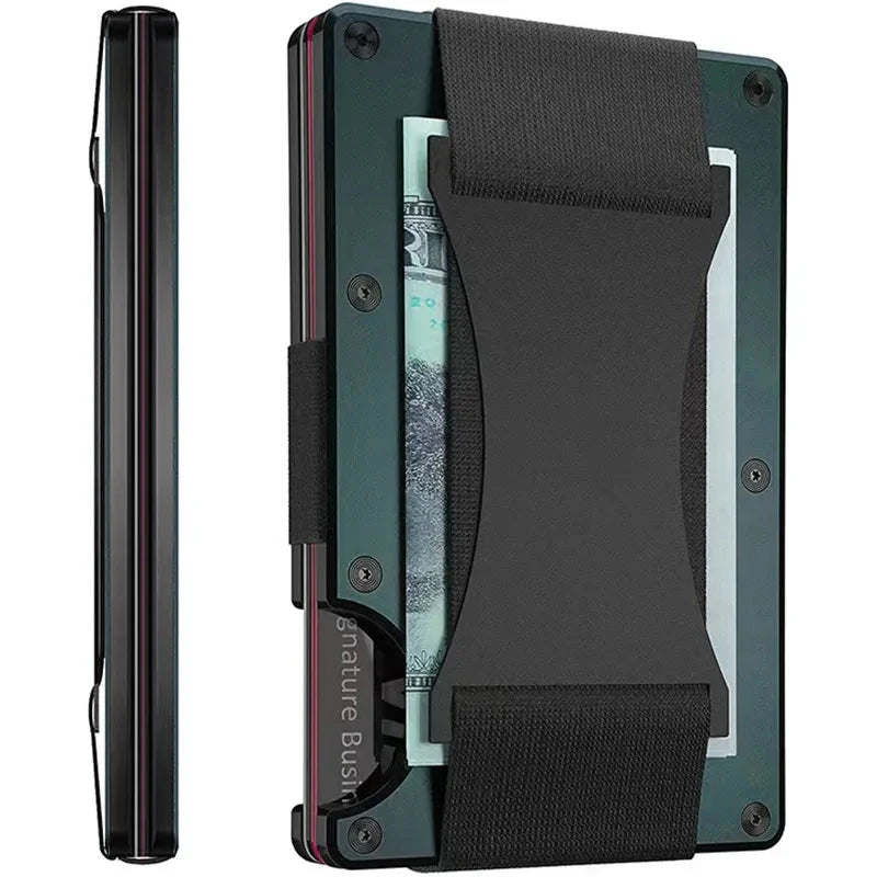New Metal Card Bag Carbon Fiber Wallet Wallet RFID Anti-theft Swiping Blocking Technology Anti Spier