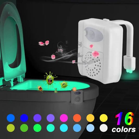 CLEAN BOWL UV Sanitizing Light For Germ Free Toilets With LED Motion Light Anti Spier